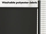 Artiss 3 Panel Room Divider Screen 260x180cm Fabric Black RD-D-PLY-260-BK