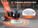 Electric Concrete Floor Grinder 10" Walk-Behind Grinder 3.0HP Concrete Floor Polisher, 2200W V952-HNTSGJJS1300C00IVV3
