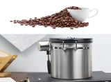 Stainless Steel Coffee Bean Airtight Canister Tea Dried Fruits Storage Container 1.8L V1294-YM0901-3118200204211