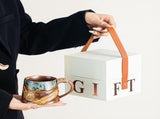 Vintage Kiln-Transmutation Ceramic Mug, Spiral Silhouette Jute Heat-Resistant Handle, Handcrafted V1232-TCSBLHZ-003