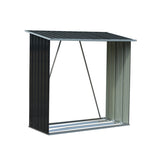 Wallaroo Wood Storage Shed Galvanized Steel - Black GSF-BSW-WSS-BK