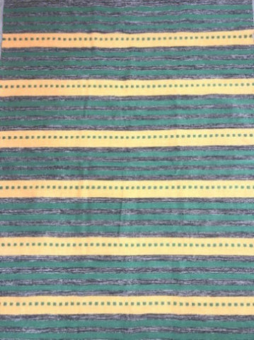 Green/yellow cotton kilim rug 90x150 cm V430-RJ-32