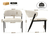 Artiss Dining Chairs Set of 2 Linen Fabric Soft Upholstered Chairs Beige DINC-KJ-7016-BGX2