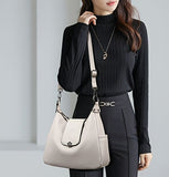 Leather Hobo Bag Shoulder Bag For Women High-Quality Leather Bag Travel Handbag - Black - Size L V1347-127-58092-BLK-L