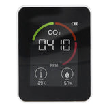 Smart Carbon Dioxide Detector USB Charging Infrared Temperature Humidity Air Quality MonitorWhite V1294-YM0901-3113210119811