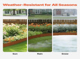 Steel Landscape Edging, 10 Packs 40 x 4.5 in Weather-Resistant & Pre-Rust Metal Landscape Edging, V952-NHGJSPZ40INC64GX7V0