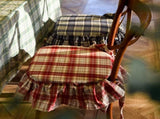Buffalo Plaid Ruffled Chair Cushion with Ties Country Style Tartan Kitchen Dining Chair Pad Super V1189-WXFWAL-20260319-00505