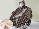 Wheelchair Adult Fleece-Lined Cape with Hood, Winter Poncho Coat for Women and Men, Warm V1188-ZC-DLL-615