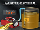 Fuel Transfer Pump, 12V DC, 10 GPM, 8 m Lift, Portable Electric Diesel Transfer Extractor Pump Kit V952-C155W40LPM12VBIFFV9