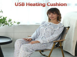 USB-Powered Heated Seat Cushion in Grey Oxford Fabric Portable Warmth for Office, Car, and Outdoor V1341-ZY-C38XJKBX-90CM