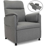 FORTIA Electric Armchair Recliner, Single Fabric Chair, Grey V219-HELMCRFO5GYA