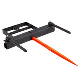 39" Hay Spear, Bale Spears 726kg Loading Capacity, Skid Steer Loader Tractor Bucket Attachment with V952-TZSPS12ZHZ3981A68V0