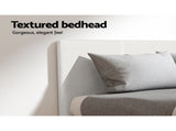 Artiss King Single Bed Set with BedStory Hybrid Mattress Upholstered Platform White Boucle Fabric BFRAME-SET-NEO-XF-34-KS