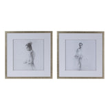 Set 2 Ballerina Framed Prints 54cm V637-20855