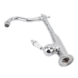 Bathroom Water Tap Retro European Style Brass Electroplating with Long Bend Hose Hot Cold Mixer V1294-YM0626-3112220094311