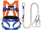 full-body safety harness, roof safety harness, shock-absorbing rope, EVA waist padding, polyester V1102-108-02022-BLU-2M