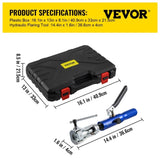 VEVOR Hydraulic Flaring Tool Kit, 45&deg; Double Flaring Tool, Brake Repair Brake Flaring Tools for V952-KKJDXTZ450305CHVCV0