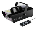 LED Fog Machine 500W 3 Colors & Strobe Effect Party Wedding Holiday Smoke Machine with Remote V1294-YM0901-L6785EU
