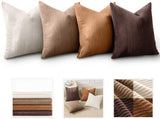 Corduroy Pillow Covers Set of 4, Striped Decorative Cushion Covers for Sofa and Living Room Autumn V1237-ZY-924-210