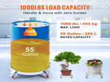 2PCS 250 L Heavy Duty Drum Dolly, 454 kg Load Capacity, Barrel Dolly Cart Drum Caddy, Non Tipping V952-DZTCJ55100042N9RAV0