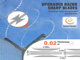 Razors, 246 ft Razor Barbed, 5 Rolls Razor Fencing Razor Fence, Razor Ribbon Barbed V952-JSSWDPCS250YXWEIKV0