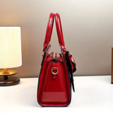 White Ladies Handbag Bow Embellished Handbag Handbag With Small Purse Crocodile - Blue - Size V1347-945-08947-BLU-29-12-21