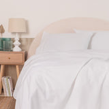 Royal Comfort Vintage Washed 100% Cotton Sheet Set King - White ABM-10002582