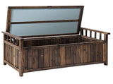 Gardeon Outdoor Storage Bench Box Wooden Garden Toy Tool Shed Patio Furniture Charcoal ODF-OSB-WDL-CC