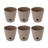 6pcs Plastic Flower Poting Plant Container Lightweight Plastic Planter for Home Balcony V1294-YM0901-3111240201713