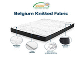 Giselle Double Mattress 16cm and Artiss Metal Bed Frame Set for Guest Rooms Studios MABF-GLAY-OSLO-BK