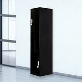 Black Two-Door L-shaped Office Gym Shed Storage Lockers V63-835101