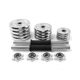 20KG Chrome Dumbbell Set Weight Dumbbells Home Gym Training Fitness BarBell Case V610-GYM-DUM-20KG-SIL