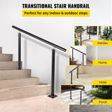 VEVOR Handrail Outdoor Stairs, 4ft, 34 Inch Outdoor Handrail, Outdoor Stair Railing Adjustable from V952-LZLTFS4YCYGHSDLZ1V0