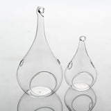 25 Bulk Pack of Hanging Clear Glass Tealight Candle Holder Tear Drop Pear Shape - 12cm High V382-TRDRPSMLX25