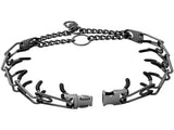 Premium Quick-Release Dog Training Chain Collar with Stimulation Nodes Durable Stainless Steel V1341-ZY-5A2NJR82-M-BLACK