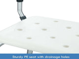 Adjustable Shower Chair Bath Seat Heavy Duty Bathtub Armrests Bench Bathroom V201-BATH0001WH8AU