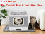 Large Hooded Cat Litter Box with Enclosed Top V767-P-ZM123