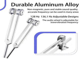 Healing Tuning Forks Set with 128Hz 136.1Hz 256Hz 384Hz Frequencies and Hockey Puck Activator for V1188-TR101-34420-1