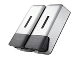 2 Chamber Shower Soap Dispenser Wall Mounted Shampoo Dispenser for Bathroom Hotel 250ml Per Bottle V1294-YM0901-3112250030512