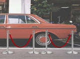 Stanchion Post with Velvet Rope, 4-Pack Crowd Control Stanchion with 2PCS 5FT Red Velvet Ropes, V952-QTGLZYSBXGKTJCGM7V0