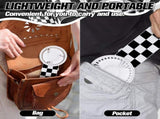 12 Pcs Race Car Party Favors Portable Fan Bulk Mini Handheld Personal Fans Checkered Black and White V1259-DP01-A-5558