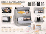 Diaper Bag Backpack Tote for Women Large Capacity, Baby Bag with Insulated Pockets Multifunctional V1192-AZ-W-29615