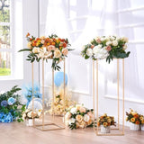 2PCS 31.5inch/80cm High Wedding Flower Stand, With Acrylic Laminate,Metal Vase Column Geometric V952-HLHJLFTJXKYLBM79EV0