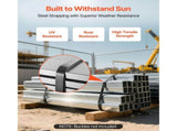 Steel Strapping Coil, 19 mm x 0.55 mm x 91 m, Metal Strapping Banding Roll Withstands Harsh V952-BZKZDGD34INCA7655001V0