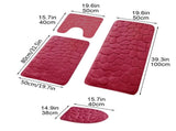 Kdkad Bathroom Rugs Sets 4 Piece, Non Slip Memory Foam Bathroom Rugs, Machine Wash Bathroom Mat Set, V1189-WXFWAL-20260326-01933