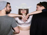 White Glitter Cowgirl Hat with Chin Strap for Festive Outfits V1370-AZ4-18373