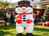 Black Hat Snowman Christmas Inflatable Polyester Adult Big Hat Snowman Christmas Inflatable V1232-CQXR-001