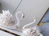 Couple Swan Ornament Living Room TV Cabinet Swan Ornament Modern Home Decoration Wedding Gifts Pearl V1294-YM0717-3115220080612