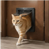 Rotary Controllable Cat Door for Cats and Kittens with Quiet Brush V1370-AZ4-18285