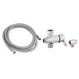 Toilet Bidet Attachments Hot/Cold Water Diverter Valve T Shape Adapter Flexible Hose Kit V1294-YM0722-JY00863
